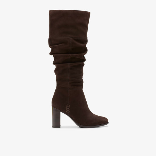 Freva 85 Slouch Dark Brown Suede - Clarks Hot Sale