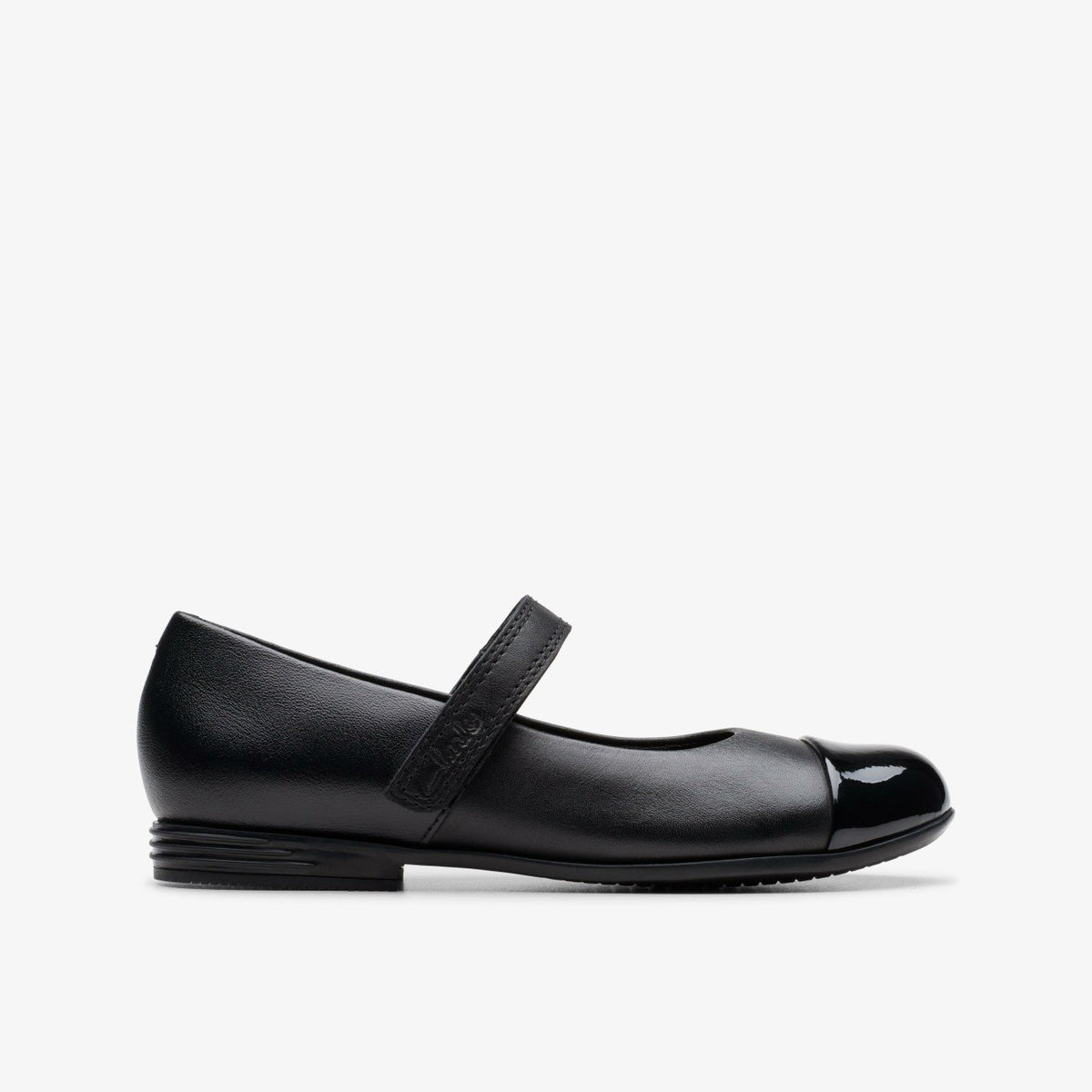 Finja Gem Kid Black Leather - Clarks Signature