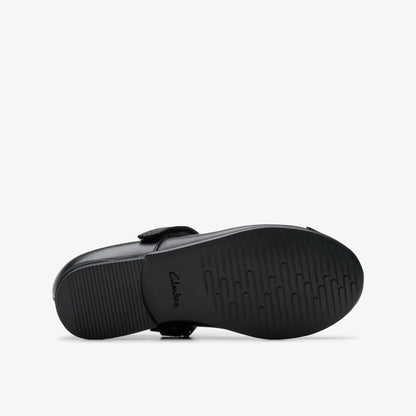 Finja Gem Kid Black Leather - Clarks Signature