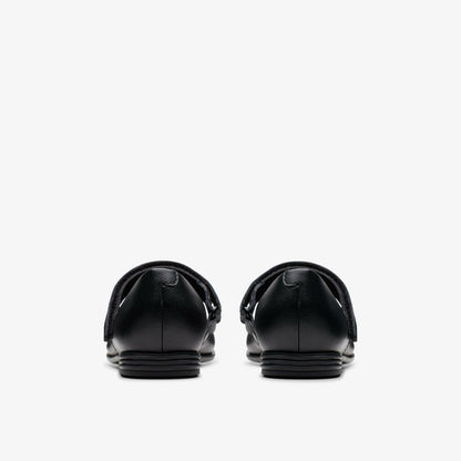 Finja Gem Kid Black Leather - Clarks Signature