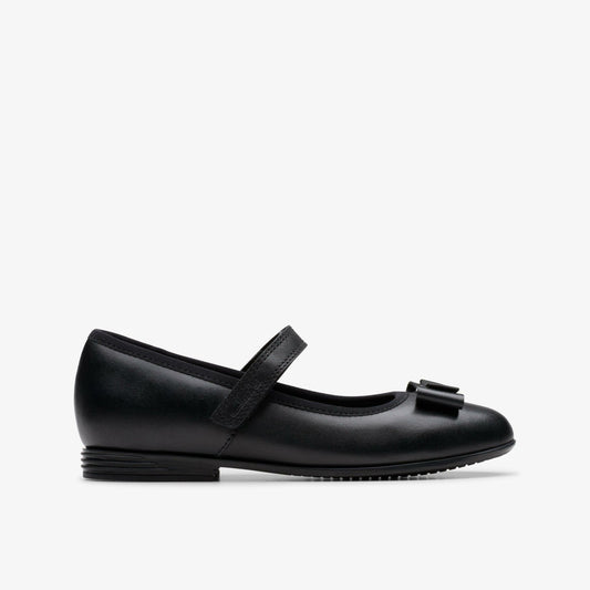 Finja Tap Older Black Leather - Clarks New
