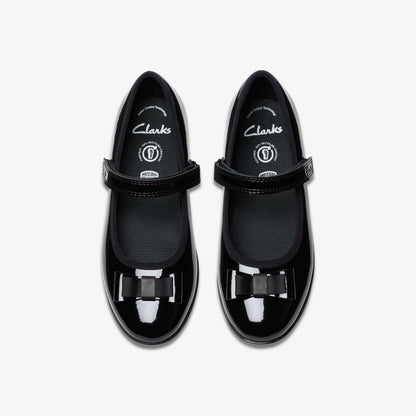 Finja Tap Older Black Patent - Clarks Top Pick
