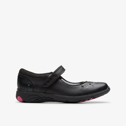 Relda Wish Kid Black Leather - Clarks Special Offer