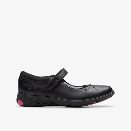 Relda Wish Kid Black Leather - Clarks Special Offer