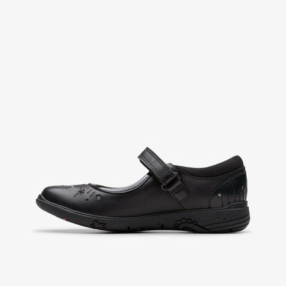 Relda Wish Kid Black Leather - Clarks Special Offer