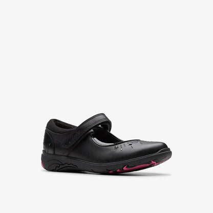Relda Wish Kid Black Leather - Clarks Special Offer