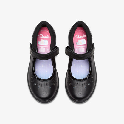 Relda Wish Kid Black Leather - Clarks Special Offer