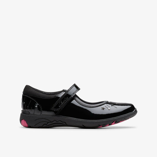 Relda Wish Kid Black Patent - Clarks New