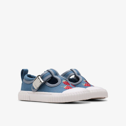 Foxing Berry Toddler Blue Canvas - Clarks Best Seller