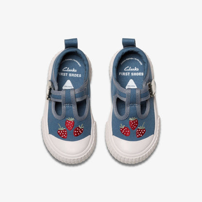 Foxing Berry Toddler Blue Canvas - Clarks Best Seller