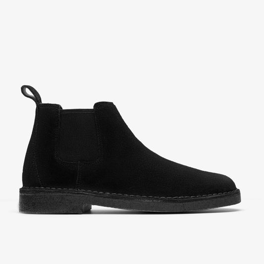 Desert Chelsea Black Suede - Clarks Great Value