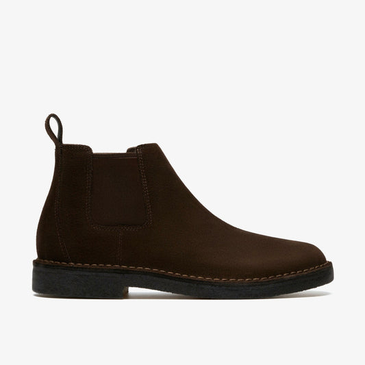 Desert Chelsea Dark Brown Suede - Clarks Featured