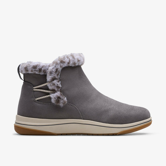 Brinkley Fur Dark Grey - Clarks Trusted