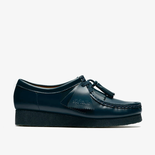 Wallabee Dark Teal Leather - Clarks New