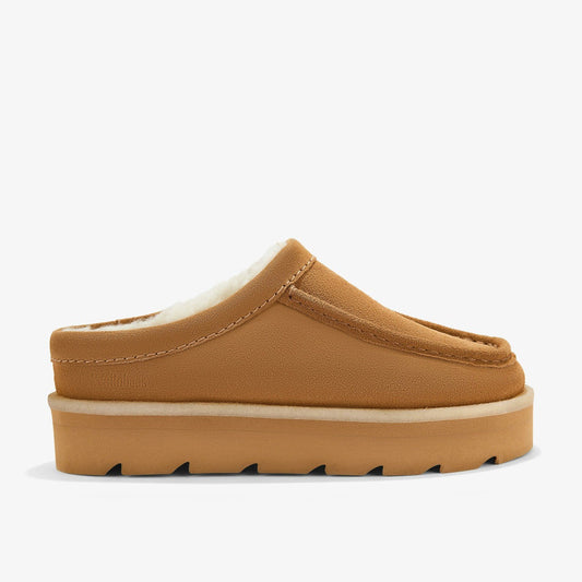 Meare Mule Caramel Warmlined - Clarks Sale
