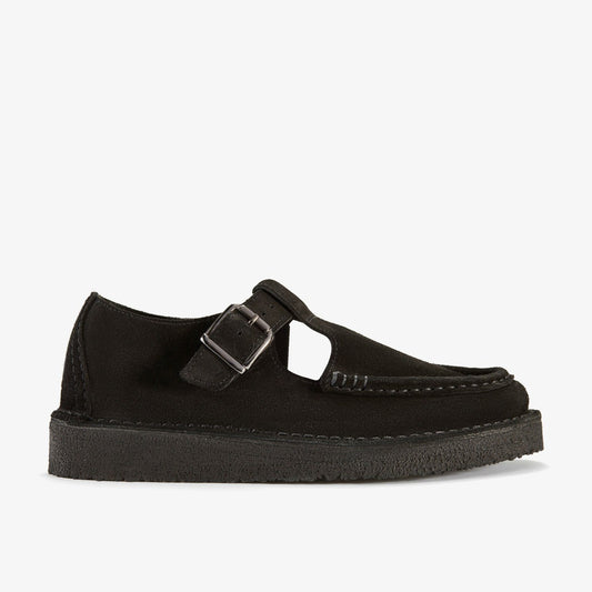 Nomad T Bar Black Suede - Clarks Popular