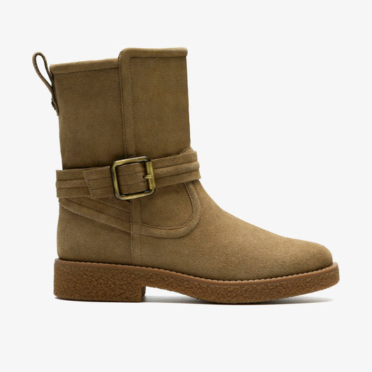 Nella Mid Dark Sand Suede - Clarks Smart Buy