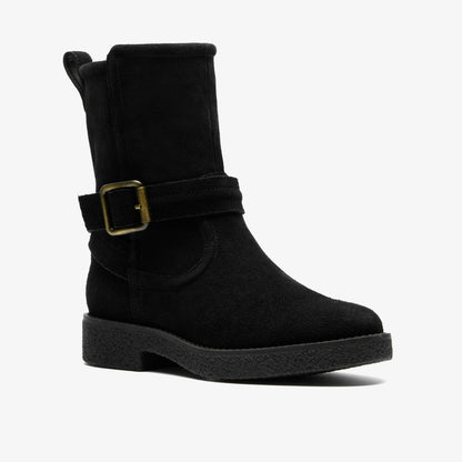 Nella Mid Black Suede - Clarks Sale
