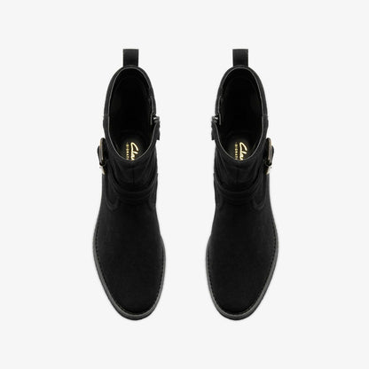 Nella Mid Black Suede - Clarks Sale