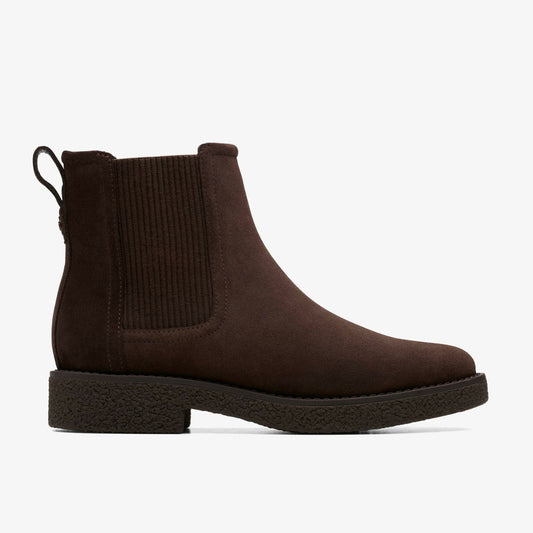 Nella Top Dark Brown Suede - Clarks New