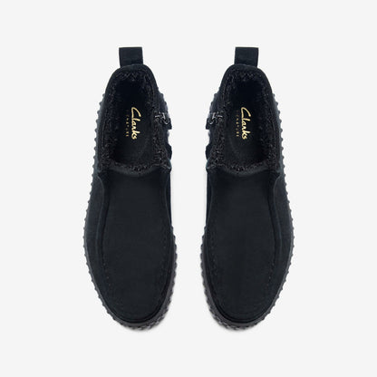 Torhill Cozy Black Warmlined Suede - Clarks Trusted