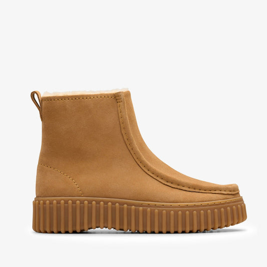 Torhill Cozy Light Tan Warmlined - Clarks Latest