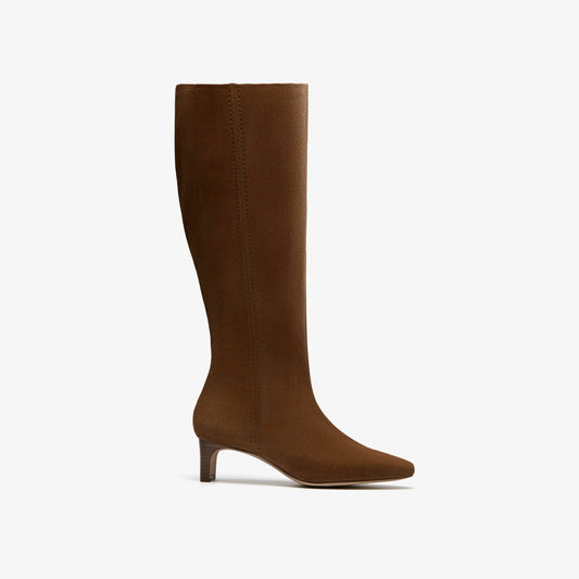 Edina Tall Walnut Suede - Clarks Customer Favorite