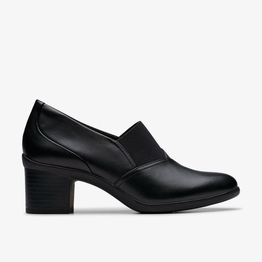 Shaya Tess Black Leather - Clarks Popular