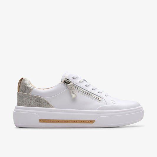 Hollyhock Zip Silver Combination Leather - Clarks Popular