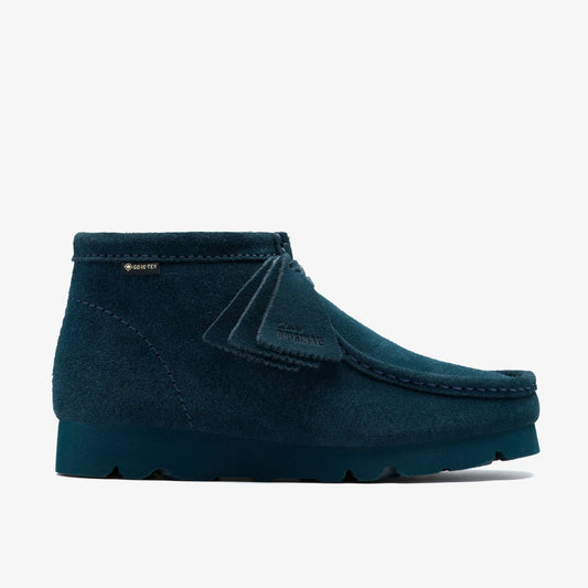 Wallabee Boot GORE-TEX Dark Teal Suede - Clarks Hot Sale