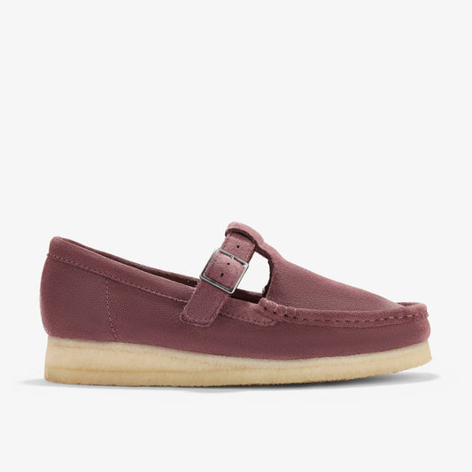 Wallabee T Bar Rose Brown Suede - Clarks Smart Buy