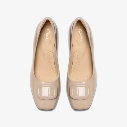 Fernie Trim Sand Patent - Clarks Popular