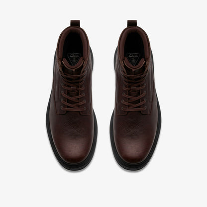 Badbury Hi Waterproof Brown Warmlined Leather - Clarks Best Price