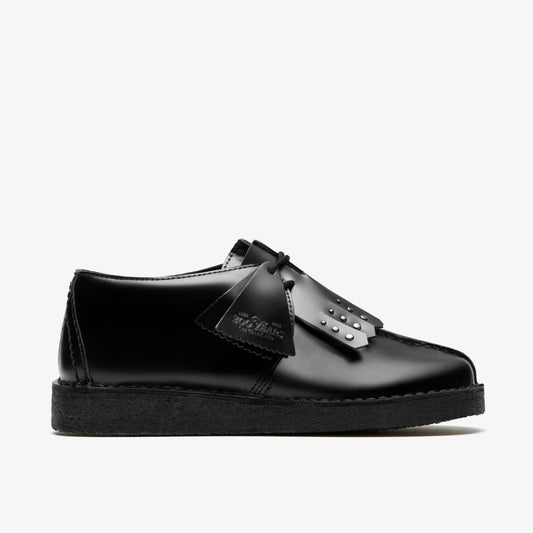 Desert Trek Black Hi Shine Leather - Clarks Latest