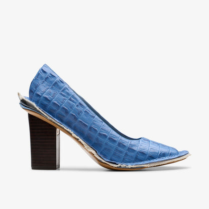 Martine Rose Heel Womens Blue Leather - Clarks Latest