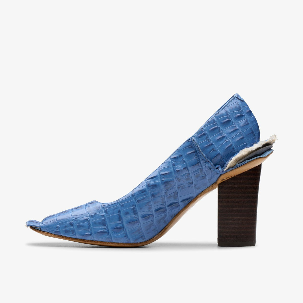 Martine Rose Heel Womens Blue Leather - Clarks Latest