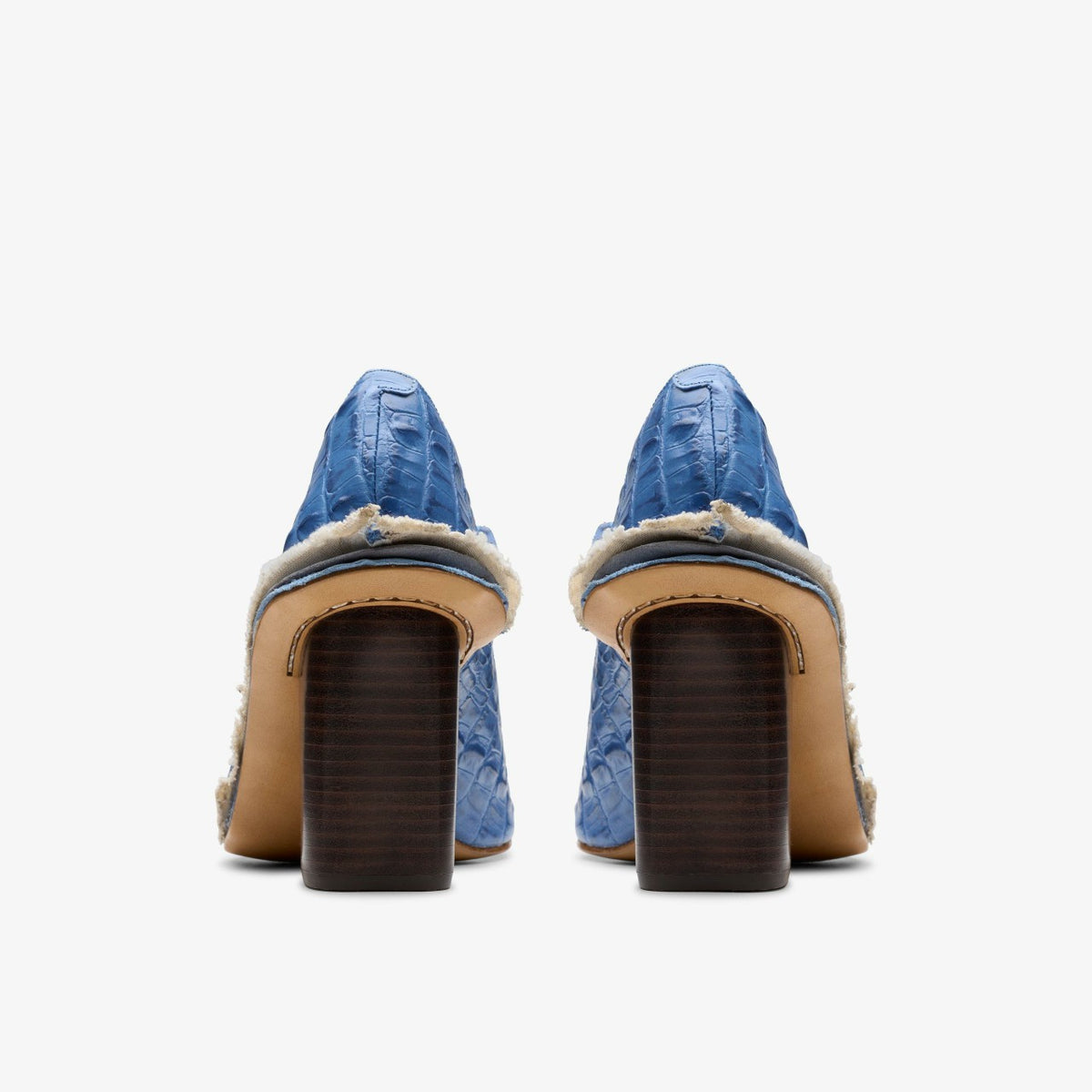 Martine Rose Heel Womens Blue Leather - Clarks Latest