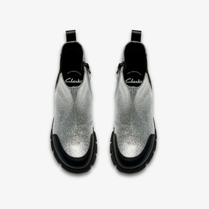Evyn Chelsea Kid Silver Patent - Clarks Trusted