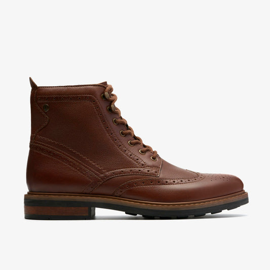 Newford Lace Boot Mid Tan Leather - Clarks Premium