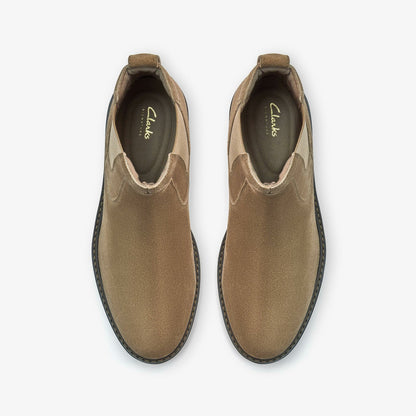 Newford Easy Dark Sand Suede - Clarks Essential
