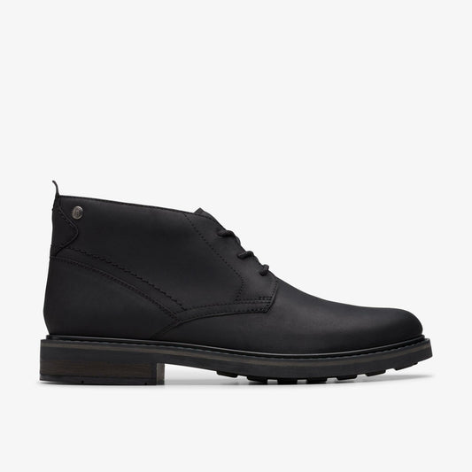 Newford Mid Black Leather - Clarks Great Value