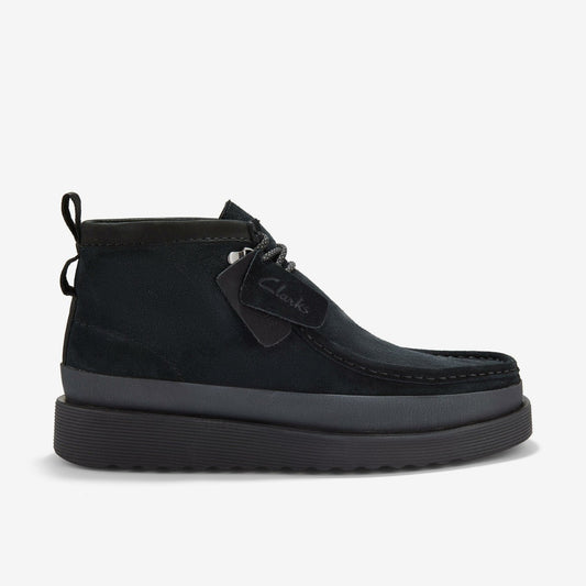 Wallabee FTR2 Hi Black Suede - Clarks Featured