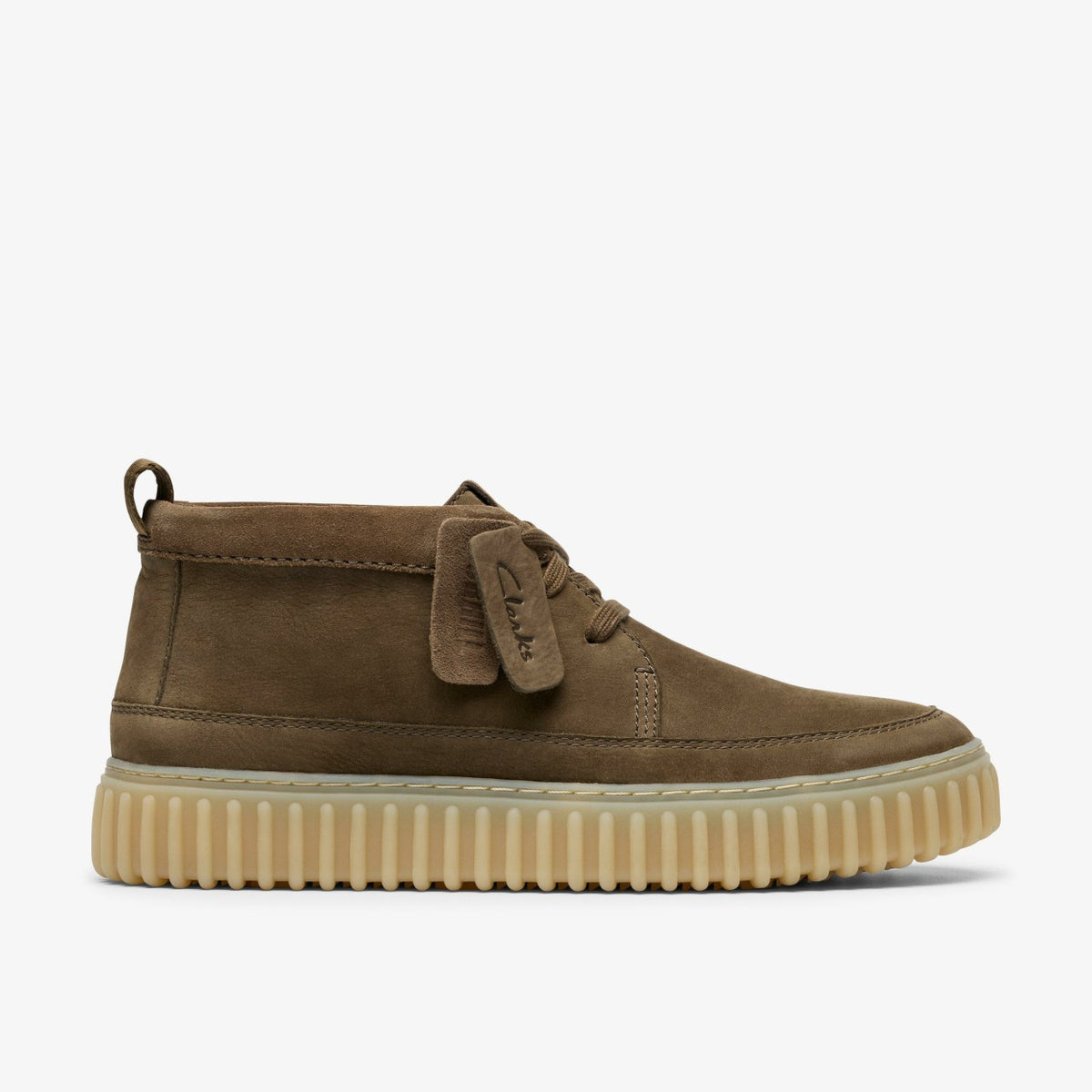 Torhill Lace Hi Khaki Nubuck - Clarks Premium