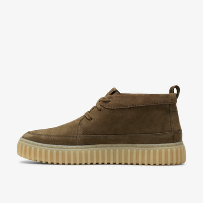 Torhill Lace Hi Khaki Nubuck - Clarks Premium
