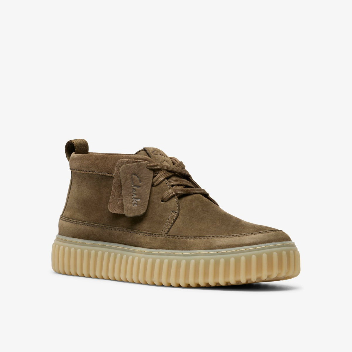 Torhill Lace Hi Khaki Nubuck - Clarks Premium