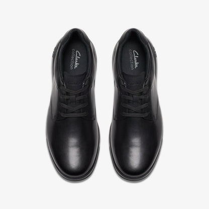 Lifton Lace Black Leather - Clarks Trusted