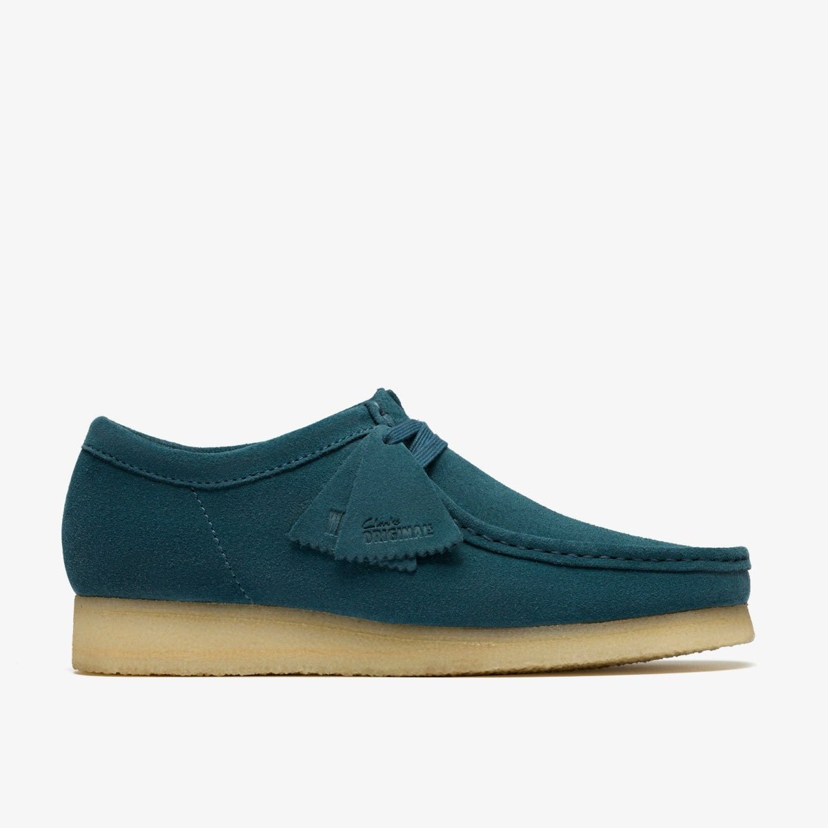 Wallabee Mid Blue Suede - Clarks Latest