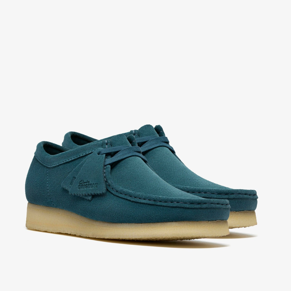 Wallabee Mid Blue Suede - Clarks Latest