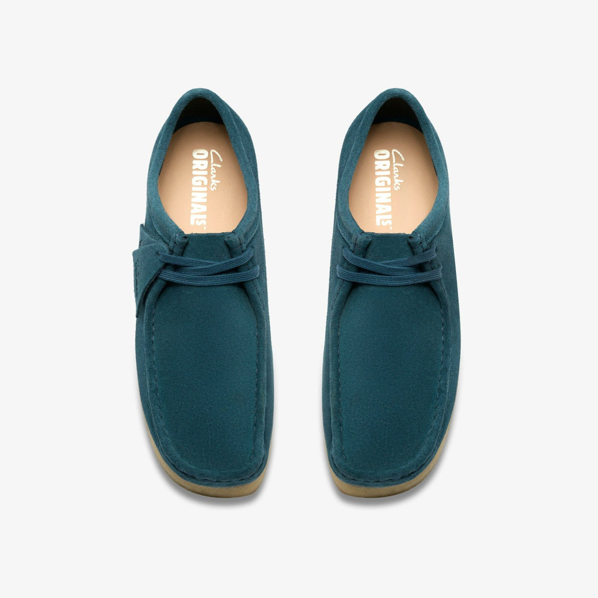 Wallabee Mid Blue Suede - Clarks Latest