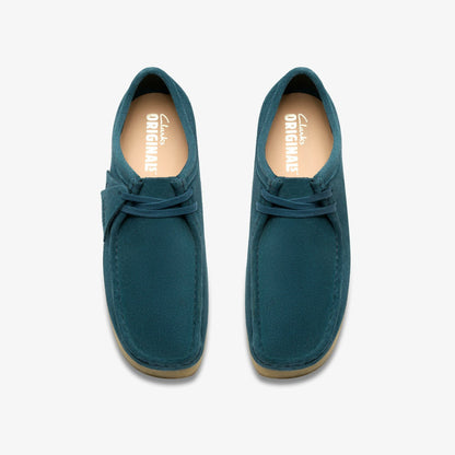 Wallabee Mid Blue Suede - Clarks Latest